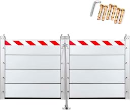 Barrera Anti Inundaciones Para Puertas, Aluminio Barrera Contra Inundaciones, Barrera Agua Puerta Exterior, Deflector de Lluvia Puerta, Barreras de Agua para Inundaciones Reutilizables HXQSL(440x100cm