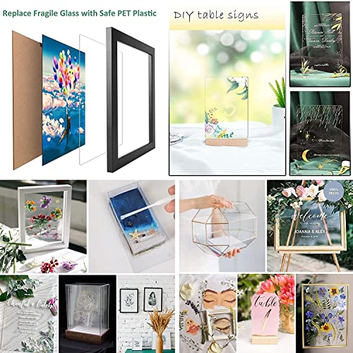Image of AniDesign clear acrylic glass sheet transparent 3mm Qty 1 panel for DIY craft window glass painting picture frames Face shields Signs Display Kids projects etc (3mm 16X16 inch, transparent)