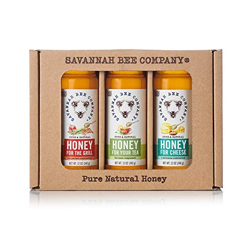 Everyday Honey Gift Set by Savannah Bee - Honey For The Grill - Honey For The Tea - Honey for Cheese - 100% Pure and Natural Honey - Organic and Gluten Free - Gift Idea (12oz)