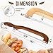 Woodever Bread Knife, 2 Pack Bread Slicer for Homemade Bread, 16'' Wooden Sourdough Bread Knife with Bow Design, Premium Stainless Steel Serrated Bread Cutter for Bagels and Baguettes (2 Pack)