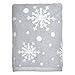 Peri Home Snowflakes Holiday 100% Cotton Hand Towel, 15" x 26", Silver