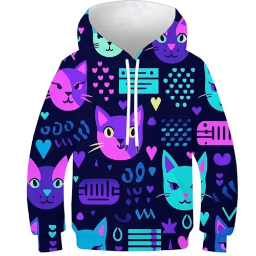 Hoodie imprimé amusant 3D garçon 11-13 ans en molleton sport