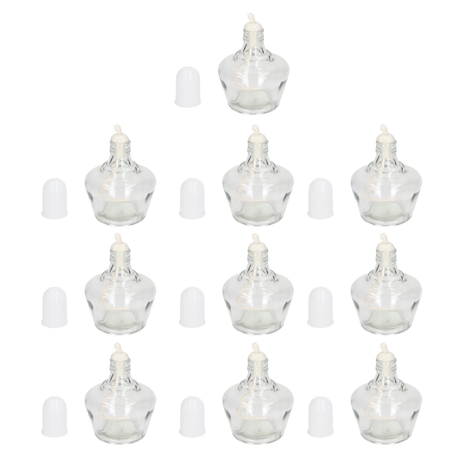 Orenic10PCS 150mL Alcohol Burner Lamp for Chemistry Experiments, Lab Bunsen Burners Included, glass oil burner, Alcohol Lamp Burner Laboratory Glass Set
