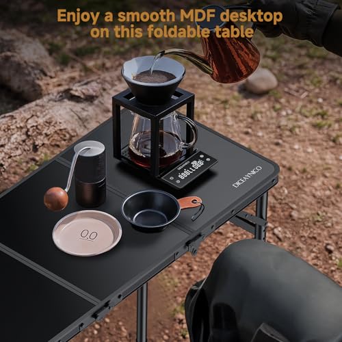 Image of Folding Camping Table, 34.2 inchx15.7 inch 3 Adjustable Height Max 27.5 inch