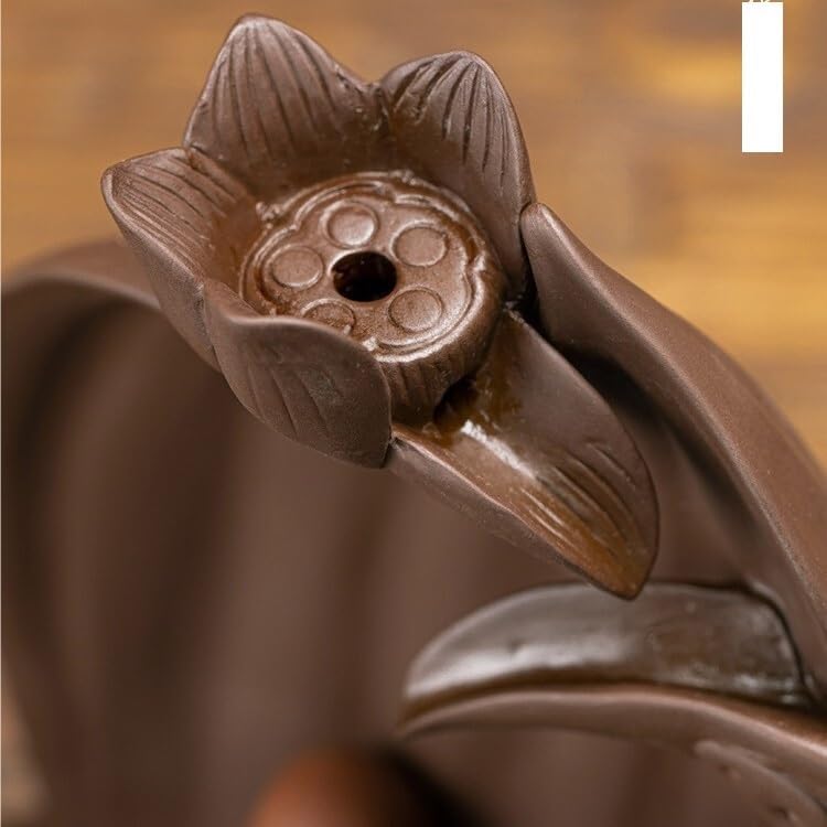 Incense Burner,Incense Stick Holder,Zen Ceramic Ornaments Home Retro Flow Incense Burner Purple Sand Backflow Incense Burner Incense Holder Incense Burner