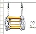 Drabina Linowa Ewakuacyjna, Drabina Ratownicza Dla Dorosłych Ognioodporne Drabiny Linowe Z Karabińczykiem Wielokrotnego Użytku Z Zabezpieczeniem Wysokości, Idealne Do Okien I Balkonu (3M-50M)