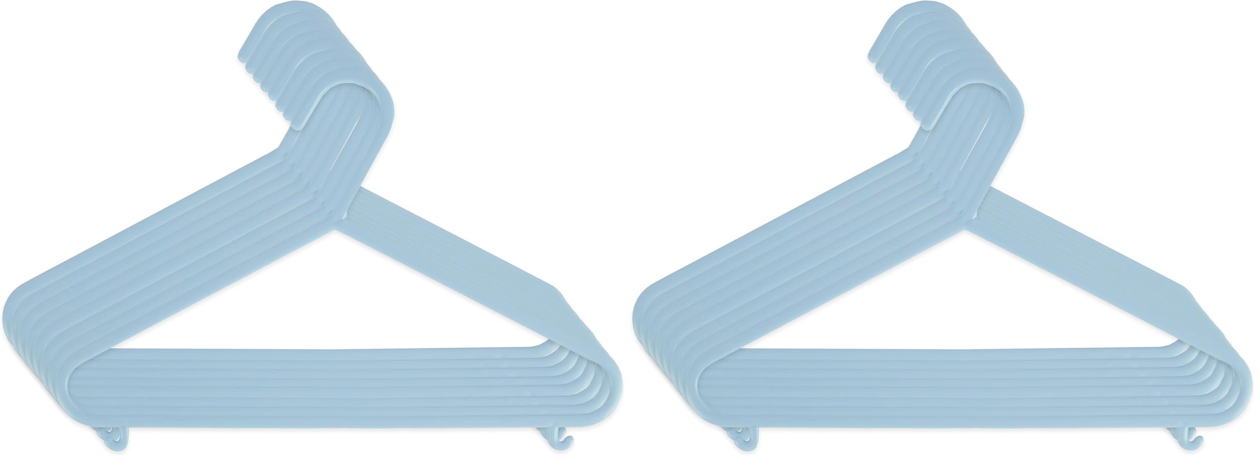 Bieco Kleiderbügel Kinder 8 St Blau | Länge ca 30cm | Baby Kleiderbügel | Kunststoff Organiser Für Kleiderschrank (Packung mit 2)