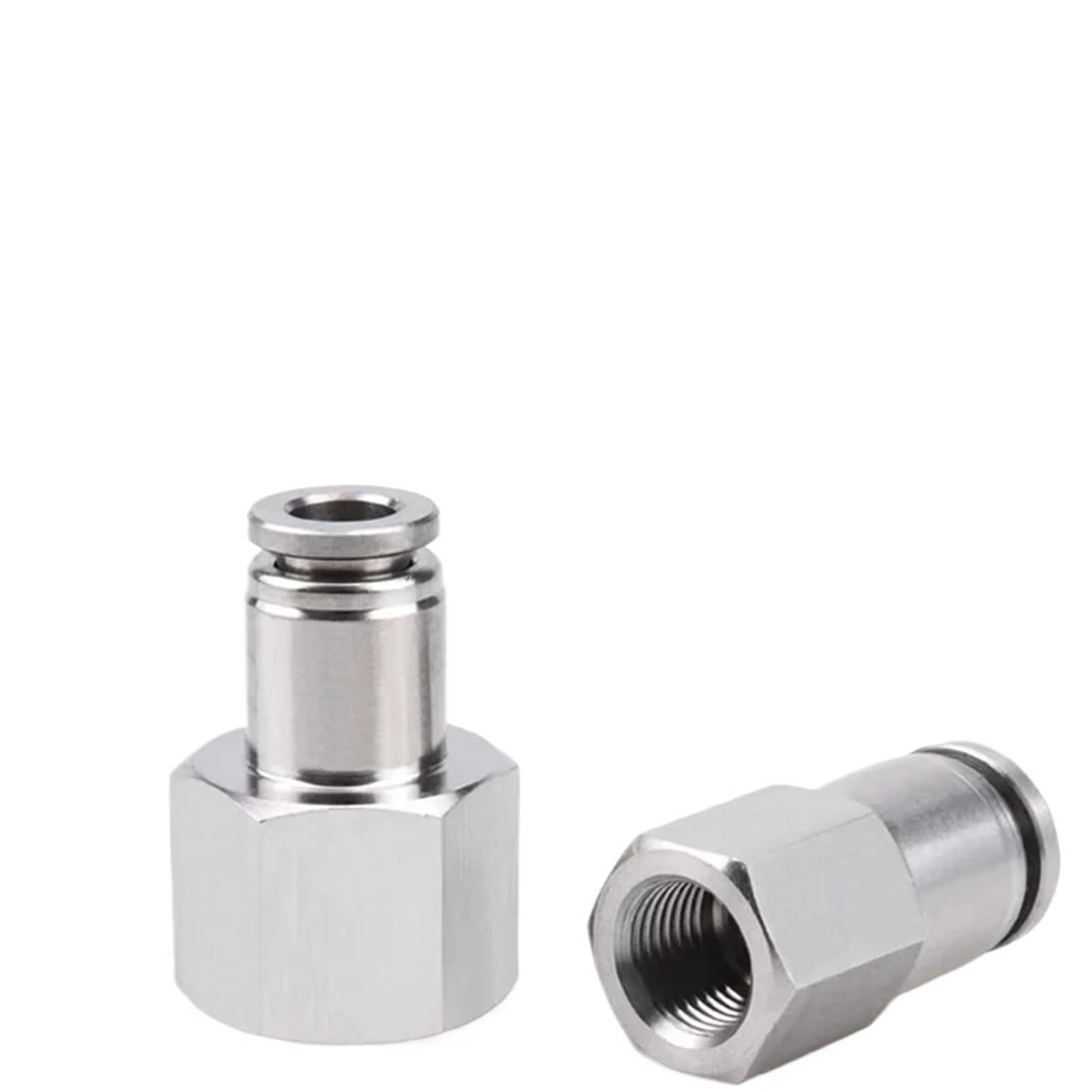 Connecteur pneumatique en acier inoxydable 304 PCF, filetage 1/8 "1/4" 3/8 "1/2", tuyau pneumatique, raccord rapide, 10 pièces(PCF8-03)