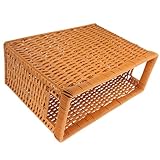 Fabrication : fabriqué en plastique et en fer, ce panier est conçu pour une utilisation sans usure. panier décoratif, paniers en rotin