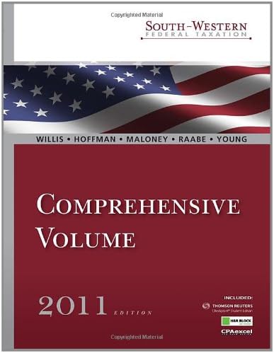 South-Western Federal Taxation 2011: Comprehensive (with H&r Block @ Home Tax Preparation Software CD-ROM, RIA Checkpoint & Cpaexcel 2-Semester Printed Access Card)