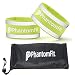 Best Visibility Reflective Ankle Bands - Set of Two (One Pair) - High Quality Green Fabric Material with Velcro and Two Strips of Reflective Tape - Use for Ankle Bands or Wrist Strap - Perfect for Running Gear or Motorcycle Riding to Say Safe - Best Runner and Apparel for Rain or Any Conditions