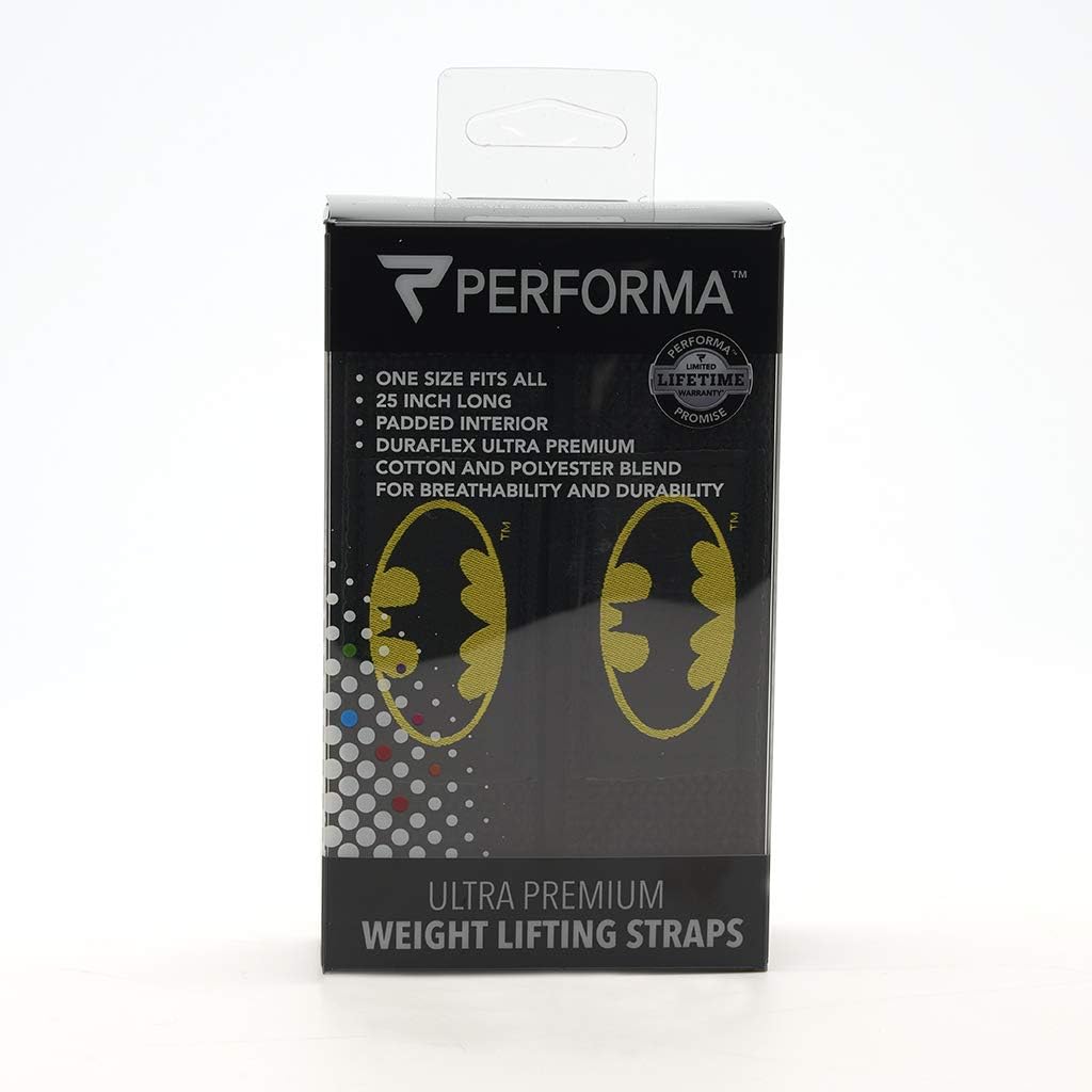Performa Premium Padded Weight Lifting Straps - Batman