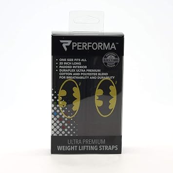 Performa Premium Padded Weight Lifting Straps - Batman