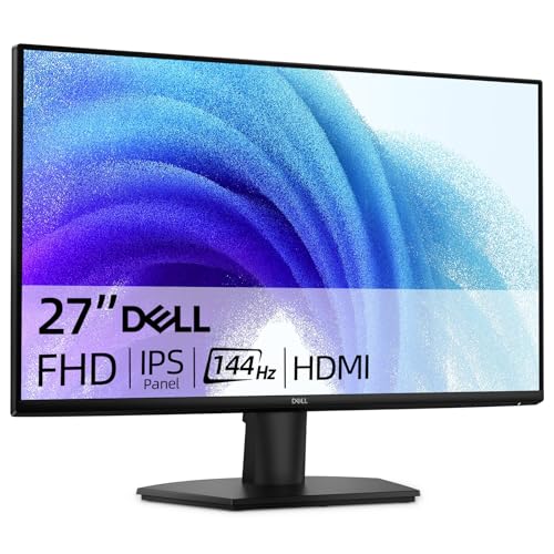 Image of Dell 27'' FHD Monitor, 144Hz, IPS Display, AMD FreeSync, 1ms MPRT, Anti-Glare Screen, for Home Office & Gaming, 2 X HDMI 1.4, Ultra-Thin Bezel, VESA, Eye Comfort, Tilt Adjustable