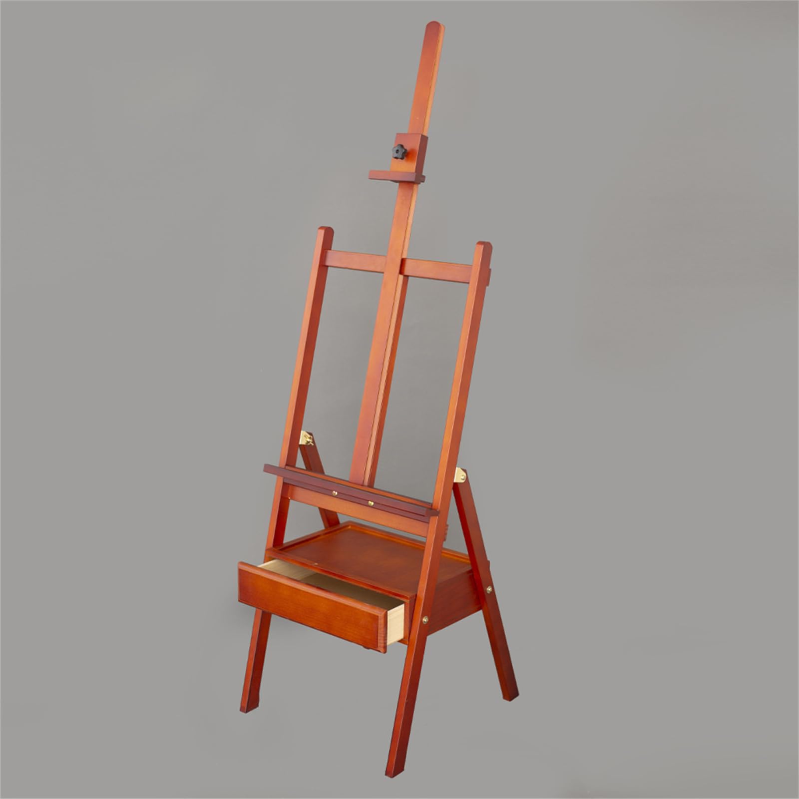 ASerZenith Artist'S Easel For Painting And Displaying, 150Cm Tall, Large Wooden Easel H-Frame Folding Easel With Art Storage Drawer, Sturdy,B-150Cm