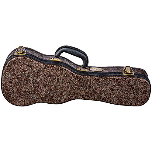Luna Soprano Ukulele Case Tooled Leather