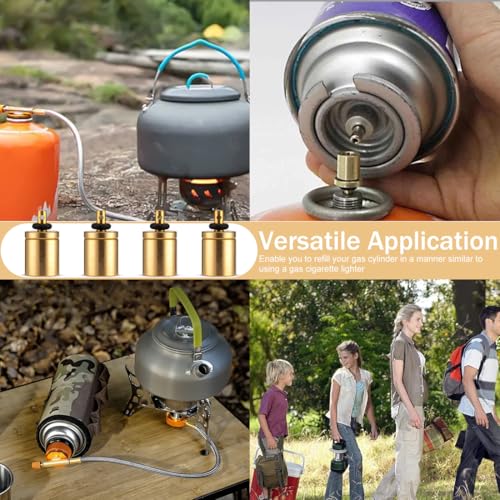 4 Stück Gas Nachfülladapter Nachfüllen Butankanister Ventilkopf für Campingkocher Wandern Picknick im Freien