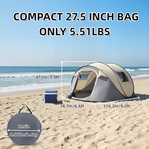 Carpa Pop Up para 4 Personas, Ligera y Espaciosa miniatura 2