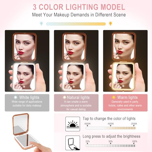 Miroir compact de poche : l'accessoire indispensable pour votre meilleure amie - 3