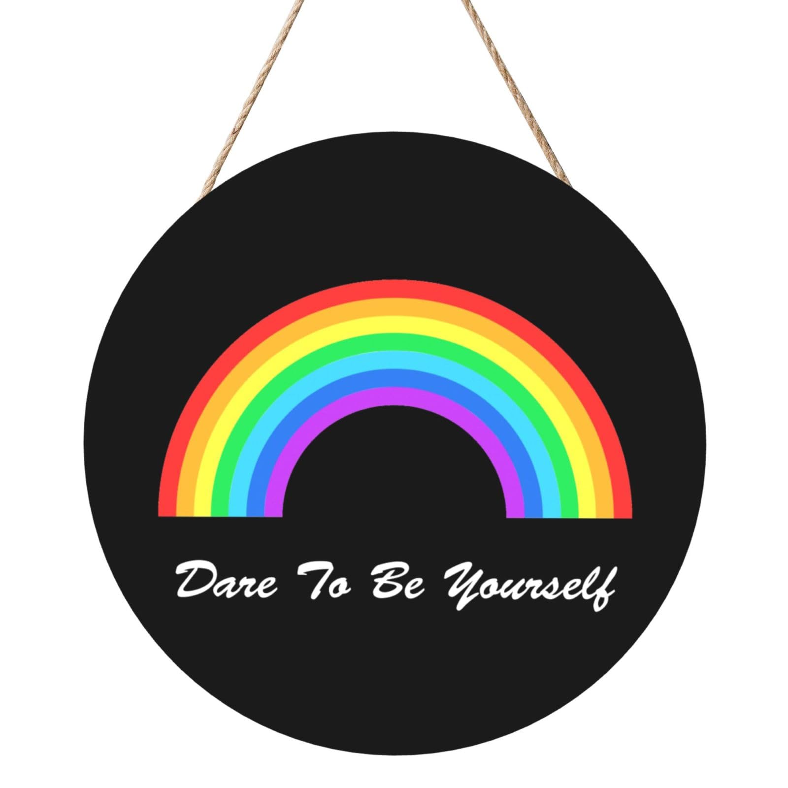 Pride Month Lgbtq Gay Pride Ally Door Signs Plaques Wood Welcome Sign For Front Door Wall Hanging For Home Farmhouse Office Classroom Party Decoration