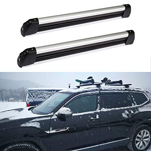 SCITOO Universal Ski/Snowboard Roof Rack,Ski Roof Carrier fit Most Vehicles ...
