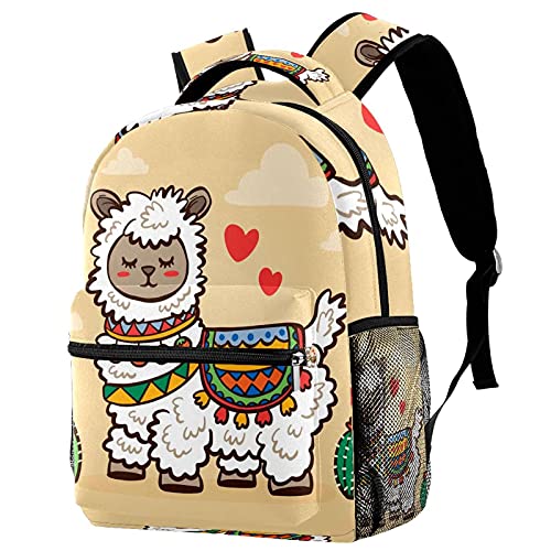 Sac à dos alpaga mignon avec poches pour femmes et enfants