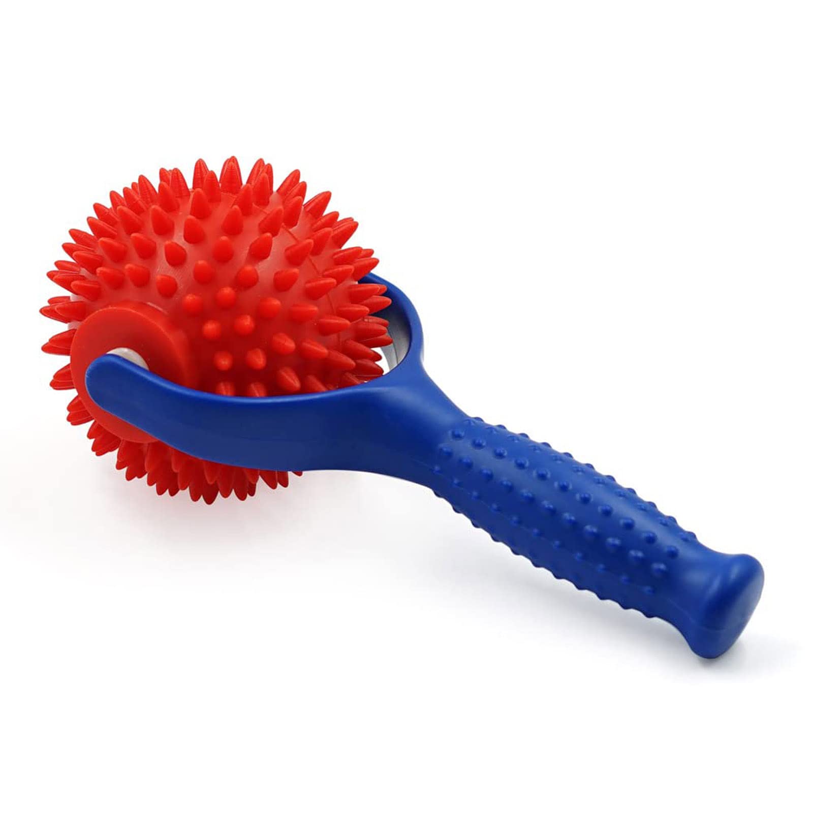 cn herb Hand-held spine ball massage stick fascia meridian yoga cervical spine hedgehog ball (red)