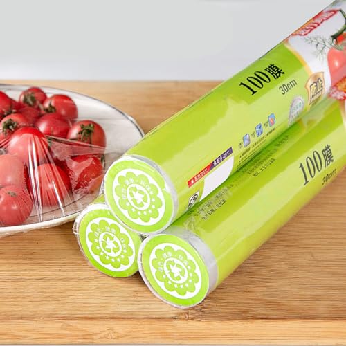 Plasticfolie, Voedsel PE Vershoudfolie Wegwerp Keuken Koelkast Vershoudfolie Huishoudelijke Grote Rolfolie Fruit Groente Afslankfolie Stretchfolie Doorzichtige Krimpfolie - Image 6