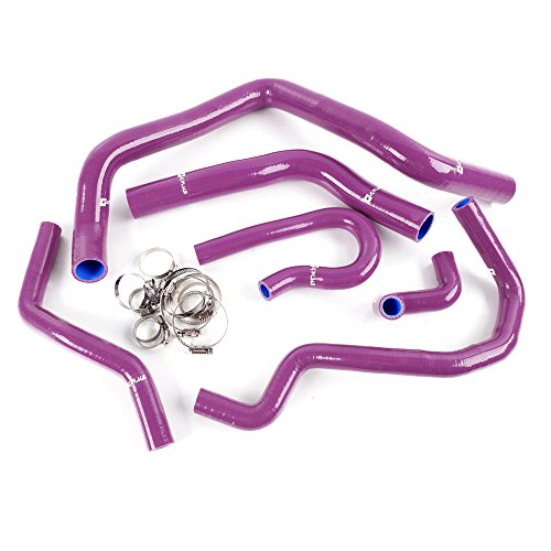 G-PLUS Silicone Radiator Coolant Hose Pipe Kit Clamps Compatible With Honda Civic Type-R EK EG B16A B18C B20B 1992-2000, Purple