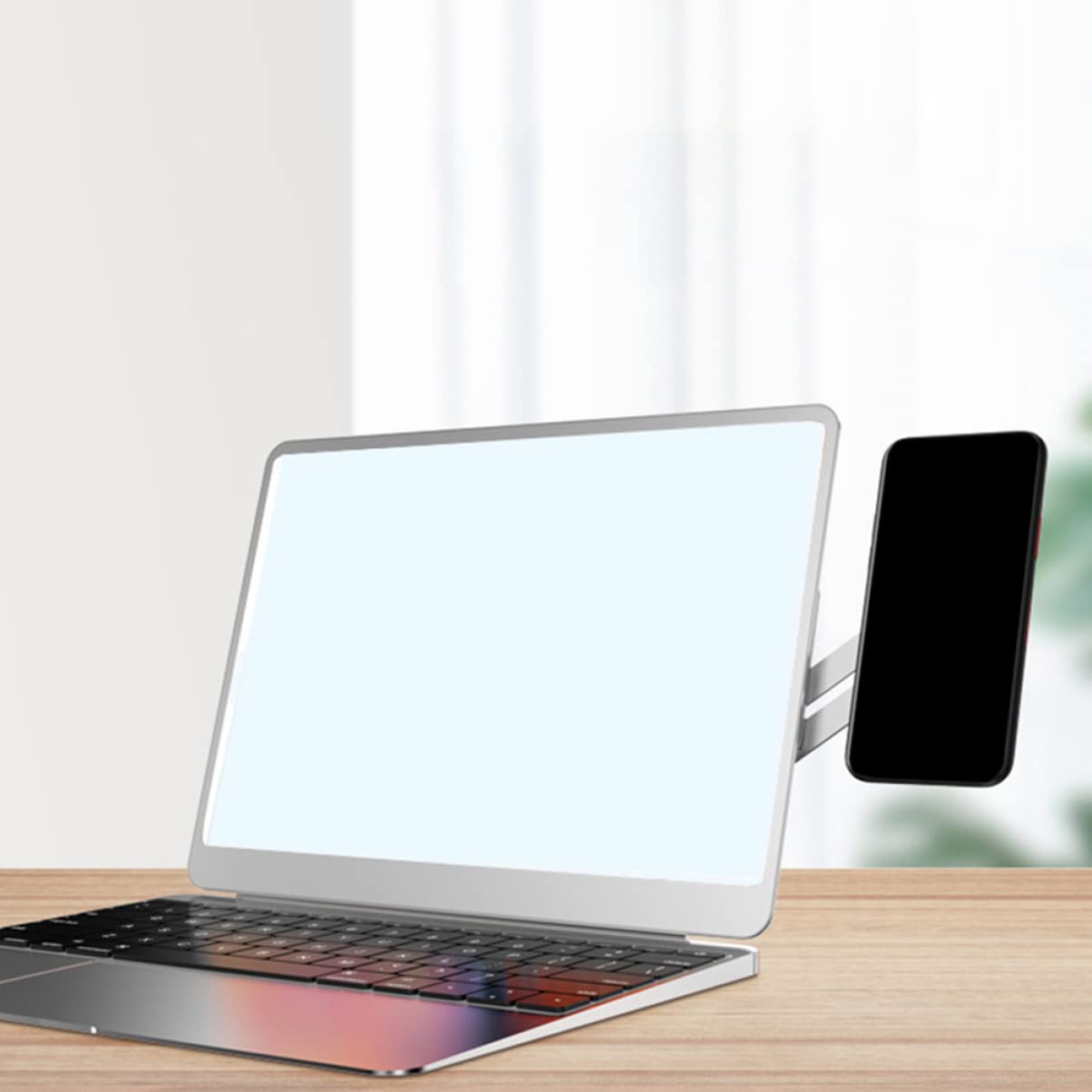 Gatuida 3pezzi Supporto Magnetico Per Telefono Da Laptop Estensore Argento Per Multitasking e Produttività Ufficio e Movimento