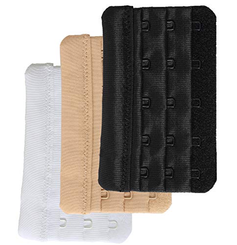 Extension de soutien-gorge 5 Crochet Femmes Extensions de sangle de soutien-gorge, 3 Pièces