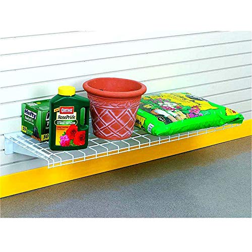 Garagetek 48" Heavy Duty Garage Shelving | Steel Shelf For Garage | Portable Utility Shelf Heavy Duty - Wire Shelving Rack, Mounts On Tekpanel, Tektrak And Most Garage Storage Slat Walls #TOP4