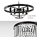 MEELIGHTING 8 Lights Modern Contemporary Crystal Chandeliers Lights Pendant Ceiling Chandelier Lighting Fixture 3-Tier for Dining Room Living Room