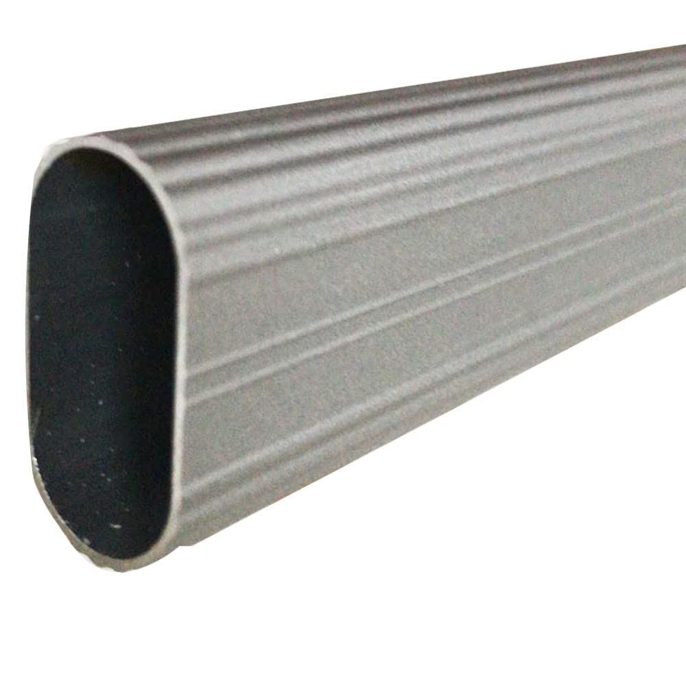 CREMAGLIERE DELL'INDUMENTO NERO Tubo Armadio Ovale Asta Guardaroba - Foto 3