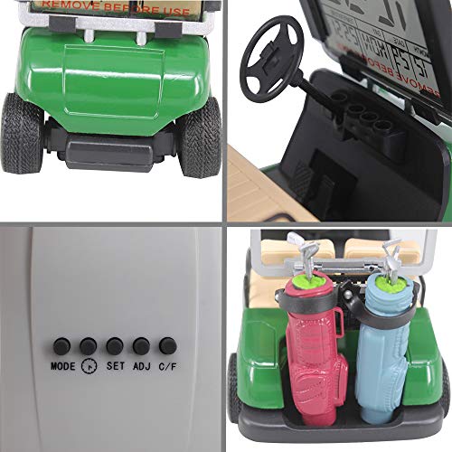 Hkoo Newest Version Lcd Display Mini Golf Cart Clock For Golf Fans Great Gift For Golfers Race Souvenir Novelty Golf Gifts (Green) #TOP2