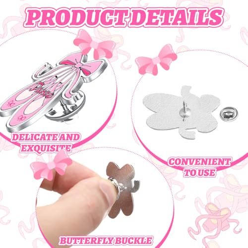 Image of Misdary 24 /48 Set Dance Gifts Ballet Brooch Pins Cards Bags for Dancer Ballerina Party Favors Women Team Award Recital Gifts