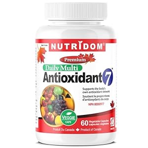Nutridom Multi Antioxidant Formula – Broad Spectrum Antioxidant Supplement – Contains Coenzyme Q10, NAC, Alpha Lipoic Acid, Beta-Carotene, Vitamin B12, Vitamin B6, Vitamin E, Folate & Selenium – Non-GMO, Gluten Free, Vegetarian Capsules (60 Count)