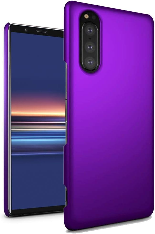 24/7 Oliver Sony Xperia 5 Case - Armour Ultra Slim Hard Case Clip ON Cover For Sony Xperia 5 (Purple)