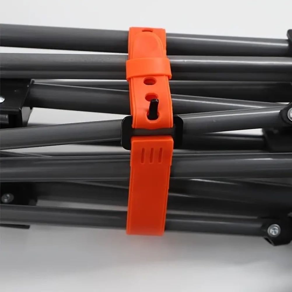 Cinghie regolabili in gomma con fibbie, strumento di ancoraggio di lunga durata resistente alle intemperie per tubi di ferro, camion, uso industriale, 30 cm 45 cm (45 cm x 2,5 cm, nero)