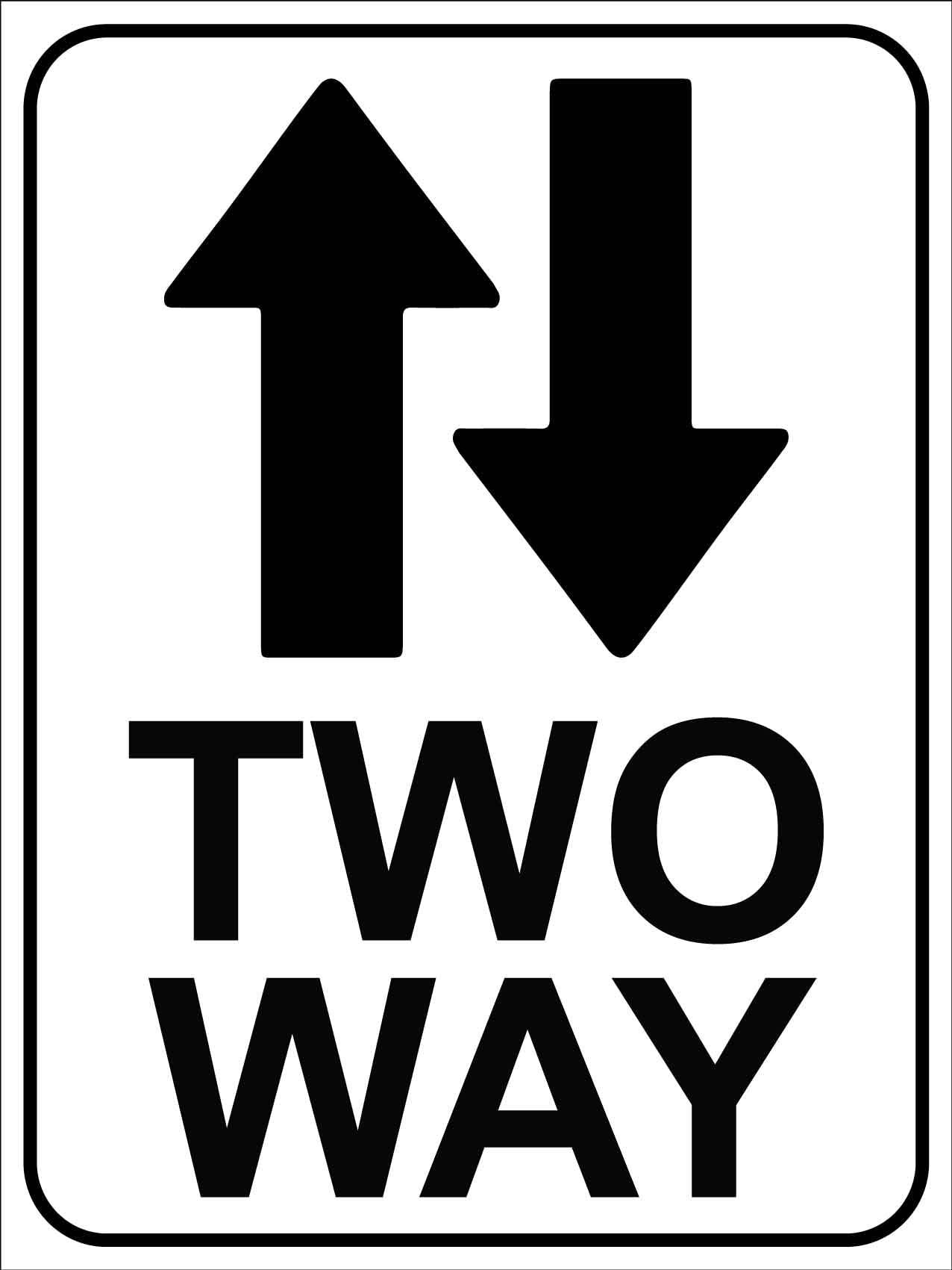 Two Way Traffic Arrows Sign Metal Tin Sign 8x12 Inches