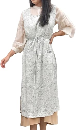 IRODA Delantal impermeable para mujer, diseño floral elegante, tela 100% impermeable, ajuste ajustable, suave y ligero