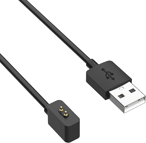Miniatura 7 de NineHorse Cargador de reloj de repuesto compatible con Redmi Smart Band 2, cable USB de 3.3 pies, cable de carga portátil para Redmi Band 2 (negro x
