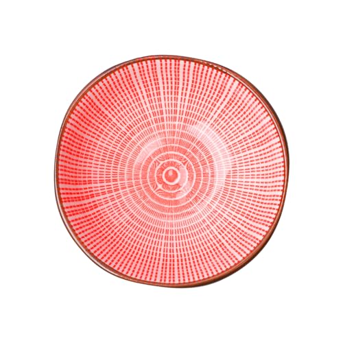 Image of MARKET 99 Ceramic Red Katori Bowl Set of 3 (100ml) | Small Chutney & Dip Bowls for Sauces, Pickles & Condiments | Mini Serving Bowls Set for Dining Table | Stylish Dessert & Snack Bowls