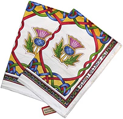 Royal Tara Set of 2 Irish Tea-Towel with Celtic Knots Design -100% Cotton (Scottish Emblems) image 2