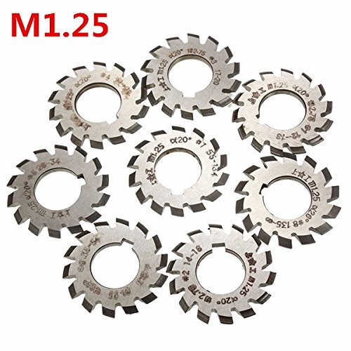 EsportsMJJ Module 1.25 Pa20#1-8 HSS Alésage 22Mm Fraise Fraiseuse - #5