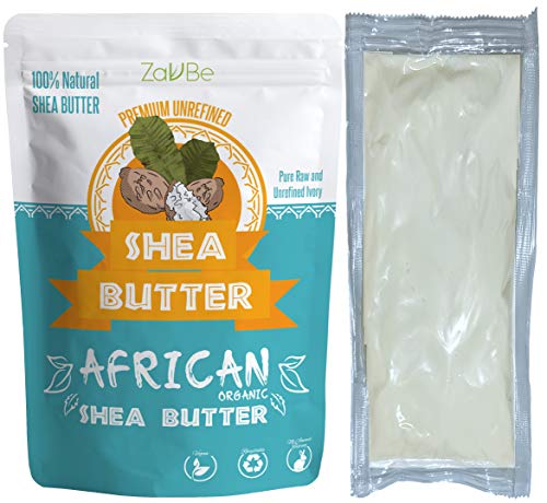 ZAVBE Unrefined Shea Butter Raw Organic 100% Pure in 8oz,1lb,2lb,3lb,10lb - Moisturizing for Dry, Cracked Skin and Eczema - Use on Body, Face and Hair - Ivory