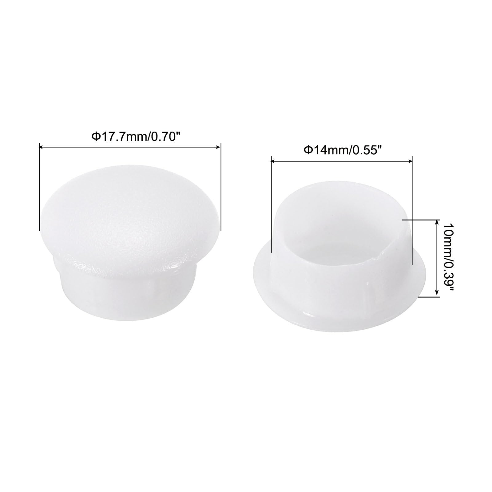 Sourcing Map Lot De 50 Bouchons à Trous De Vis En Plastique De 16 Mm De Diamètre – Cache-trous De Verrouillage à Clipser Pour Meubles, Armoires, Placards – Rouge Et Marron