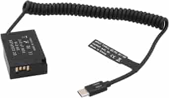HangTon V-Mount D-Tap a LP-E17 - Batteria fittizia per fotocamera Canon EOS R8 R10 RP T6s T6i T7i X8i SL2 800D 9000D, 8 V DR-E18