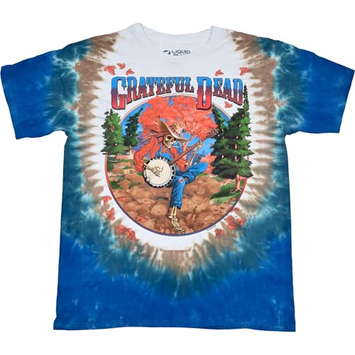 Liquid Blue Mens Grateful Dead Banjo T-Shirt Novelty t Shirts Multi X-Large US