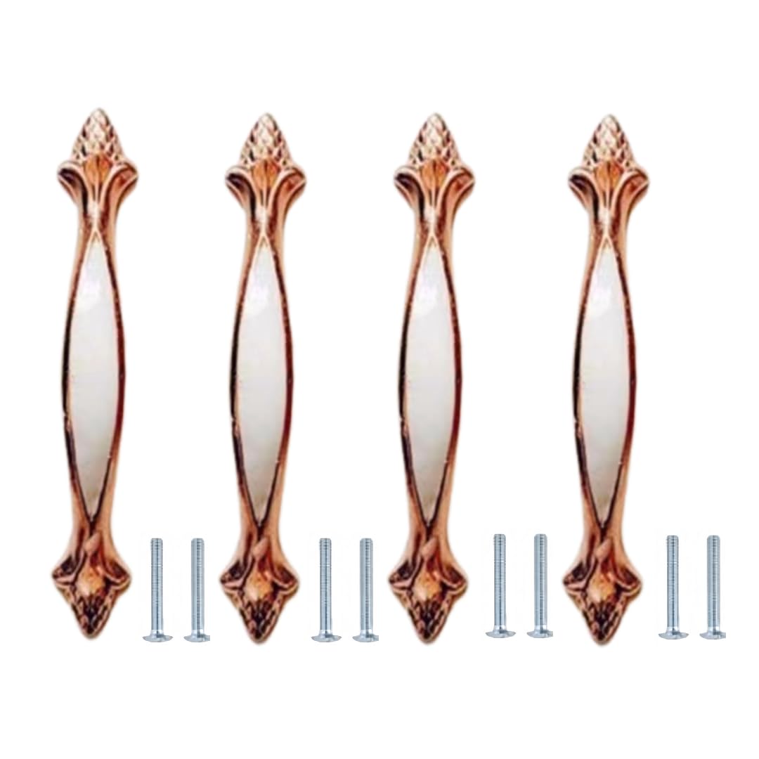 NLQCSXWEP Zinc Alloy Cabinet Bow Handle, Zinc Alloy Aluminum Cabinet Handles 4-Pack Multicolor(932-96mm Porcelain White Aluminum Alloy)